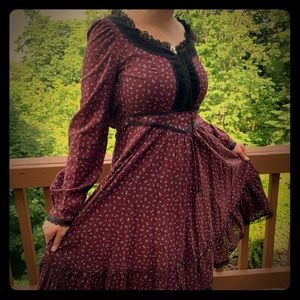Vintage 70s Gunne Sax Dress size 9